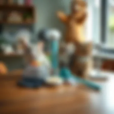 Diverse Cat Hair Catcher Options Various types of cat hair catchers displayed on a table