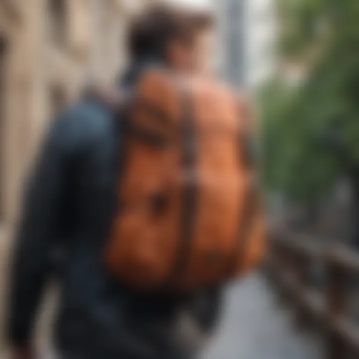 An ergonomic backpack design demonstrating comfort and support.