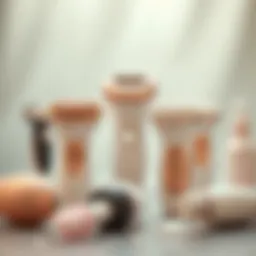 Detailed view of various wax epilators and their unique features