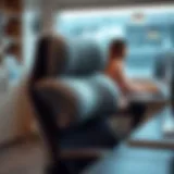 Ergonomic backrest pillow enhancing office chair comfort