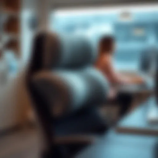 Ergonomic backrest pillow enhancing office chair comfort