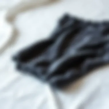 Materials in Boxer Shorts Variety of materials used in boxer shorts with button fly