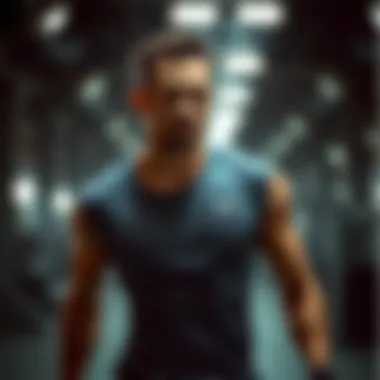 Performance in Active Wear Athletic individual wearing a breathable undershirt during workout