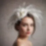 Elegant bridal fascinator adorned with feathers