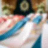 Elegant arrangement of bride to be sashes in various colors showcasing their significance in weddings