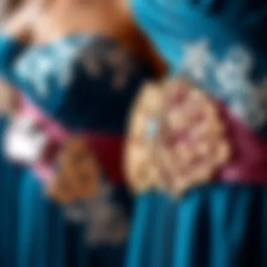Personalization in Bridesmaid Sashes Close-up of intricate designs on bridesmaid sashes highlighting personalization options