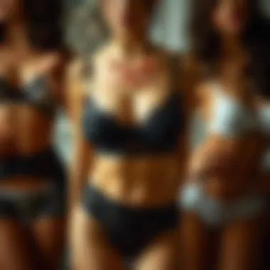 Diverse Styles of Butt Out Lingerie A variety of butt out lingerie styles displayed artistically