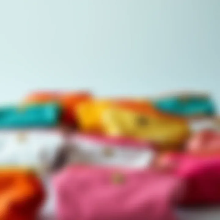 A Colorful Collection of Canvas Coin Purses Stylish arrangement of canvas coin purses in various colors