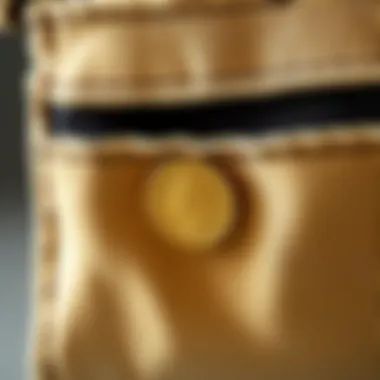 Detailed View of Canvas Texture and Craftsmanship Close-up of the texture and stitching of a canvas coin purse