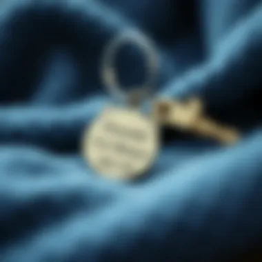 Personalized cat memorial keychain with engraving