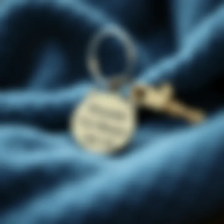 Personalized cat memorial keychain with engraving