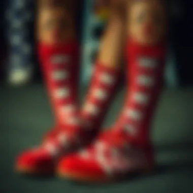 Cultural Significance of Clown Socks An artistic representation of clown socks in a cultural context, emphasizing their social significance.