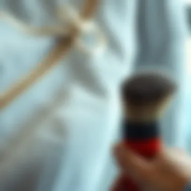 Effective Techniques for Dust Removal Demonstration of proper brushing technique on fabric