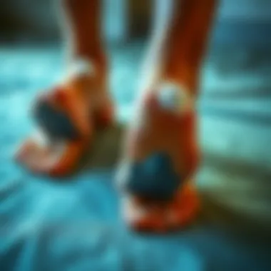 How to Apply Blister Gel Pads Effectively Application of blister gel pads on feet