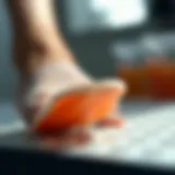 Detailed view of blister gel pad composition