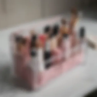 Functional Makeup Organizer Design Functional design of a makeup organizer pouch in use