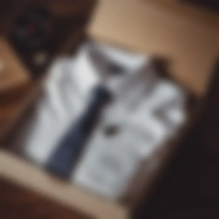 A thoughtful gift box containing a custom shirt with a personalized note