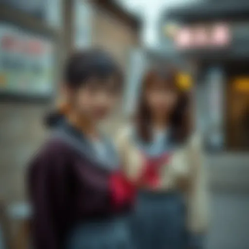 A historical representation of Japanese schoolgirl uniforms showcasing their evolution.