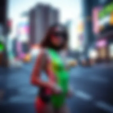 The Cultural Impact of Neon Green An artistic representation of the cultural significance of neon green in fashion.