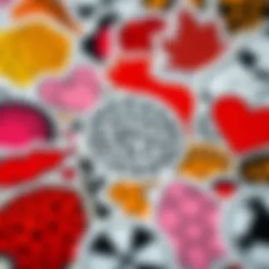 Close-up of various Dailylike sticker designs showcasing unique patterns