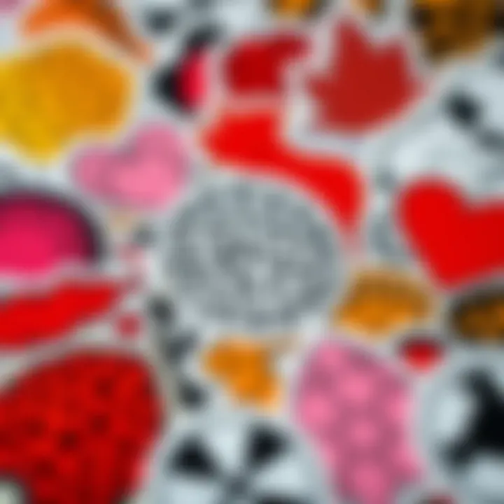 Close-up of various Dailylike sticker designs showcasing unique patterns