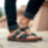 Stylish double buckle sandals showcasing a modern design