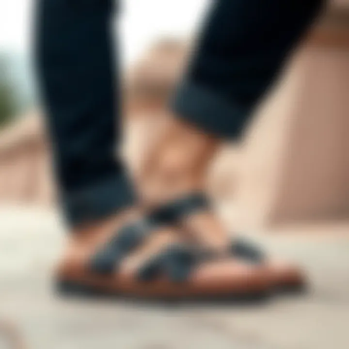 Stylish double buckle sandals showcasing a modern design