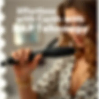 User demonstrating the ease of use with a cordless flat iron