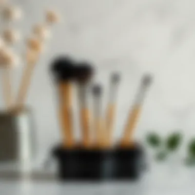 Sustainable Beauty Essentials Eco-friendly packaging of travel size makeup brushes