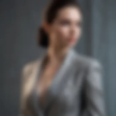 Elegant Display of Texture and Light A model elegantly showcasing a textured garment that captures light beautifully.