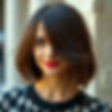 Stylish Transformation with Clip-In Extensions A fashionable individual showcasing a stunning hairstyle transformation using clip-in extensions