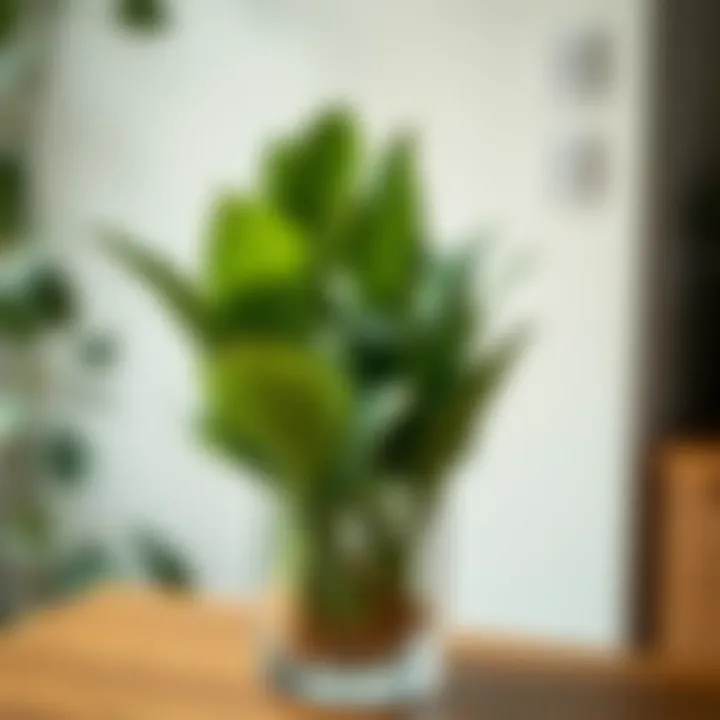 Natural Beauty of Eucalyptus Leaves Close-up of eucalyptus leaves in a decorative vase