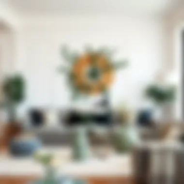 Eucalyptus Elegance in Living Room Elegant eucalyptus arrangement enhancing a modern living room