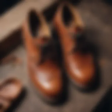 Craftsmanship of Hut Moc Shoes A pair of elegantly designed hut moc shoes showcasing intricate craftsmanship.
