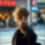 Stylish ponytail accessorized with unique hair ties
