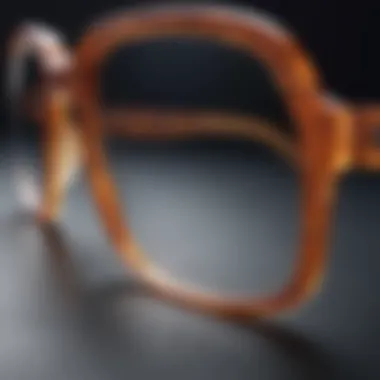 Detailed Craftsmanship of Acrylic Sunglasses Close-up of intricate design on acrylic sunglasses