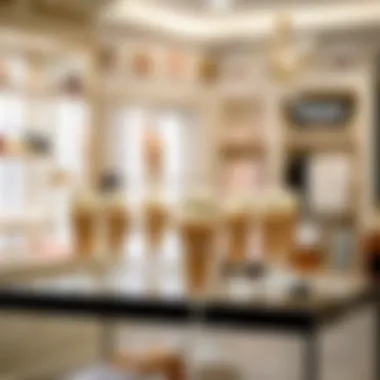 Chic Boutique Display with Acrylic Stands Elegant display of acrylic ice cream cone stands in a boutique setting