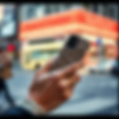 A person using a phone with a white cheetah print case