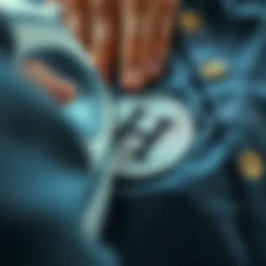 Applying an Alphabet Iron-On Patch Close-up of a patch being applied to fabric with an iron