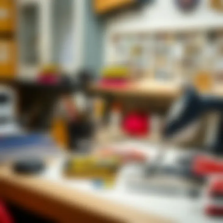A well-organized workspace with various patch application tools