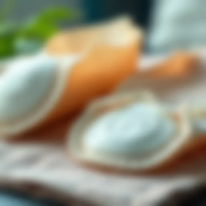 A close-up of eco-friendly materials used in artificial breast pads, highlighting sustainability.