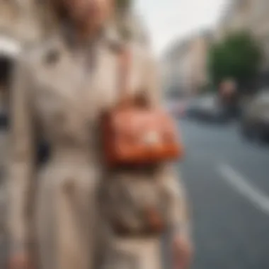 Chic Outfit Coordination A chic outfit coordinated with the latest bag season trends
