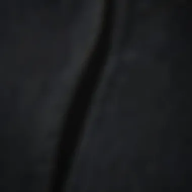 Texture of Black Split Jeans Close-up of fabric texture of black split jeans