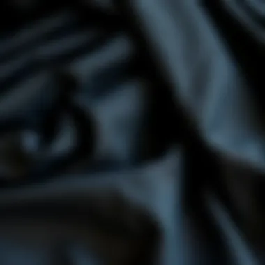 Variety of fabrics used for black top and pants