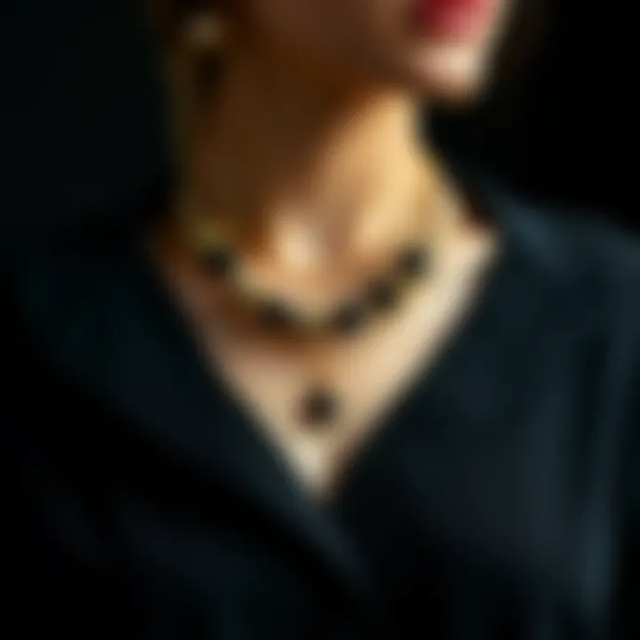 Fashion accessories complementing a black outfit