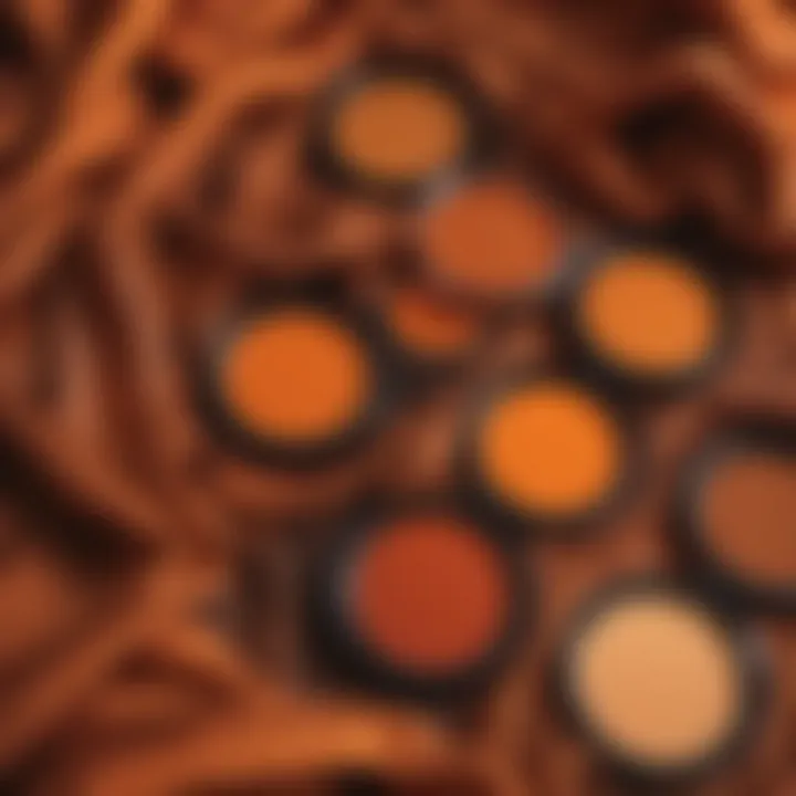 Burnt orange color palette with complementary shades