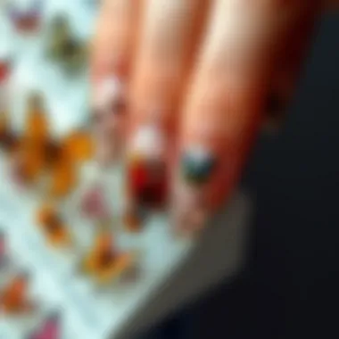 Elegant butterfly nail designs on display