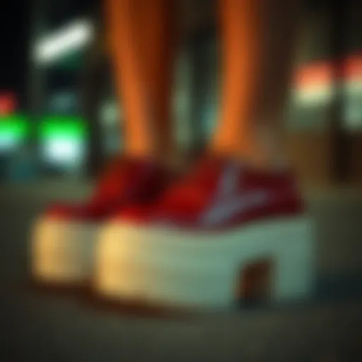 Unique Design Elements of Chunky Platform Oxfords Artistic representation of chunky platform oxfords showcasing unique design elements