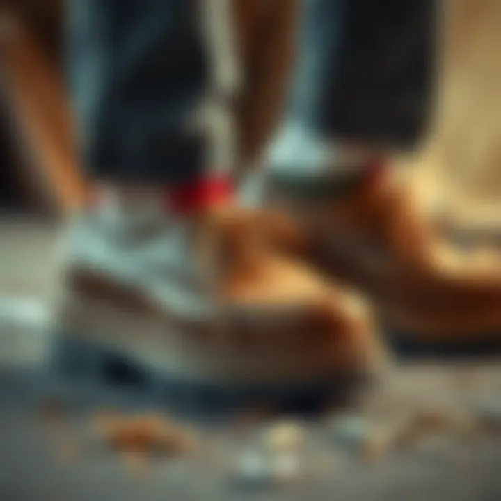 Craftsmanship and Materials in Chunky Platform Oxfords Close-up of craftsmanship details highlighting materials used in chunky platform oxfords