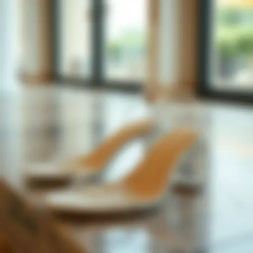 Elegant Clear Ankle Strap Sandals Elegant display of clear ankle strap sandals on a stylish surface